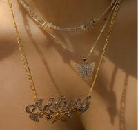 3d Name plate necklace