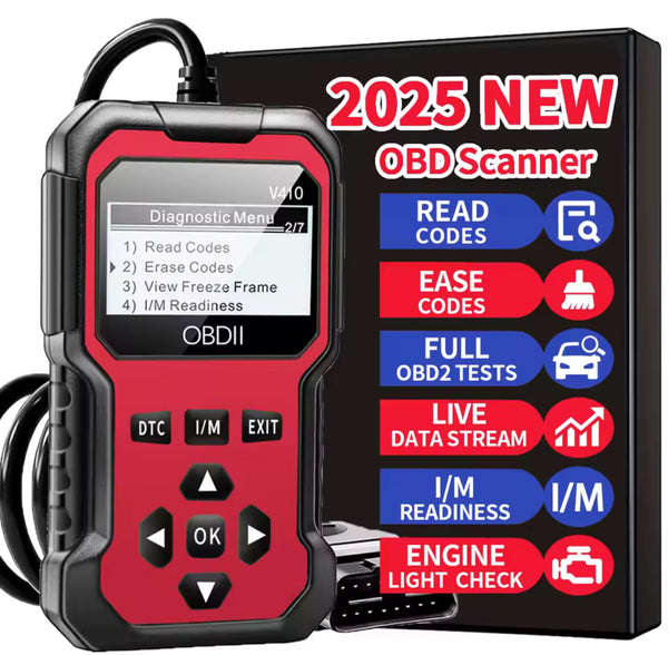 2025 NEW OBD2 Scanner – Full Diagnostic Tool for Check Engine Light, Codes, and Live Data