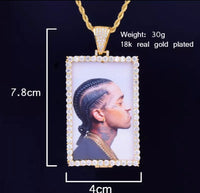 Bling Photo Necklace with Tennis necklace